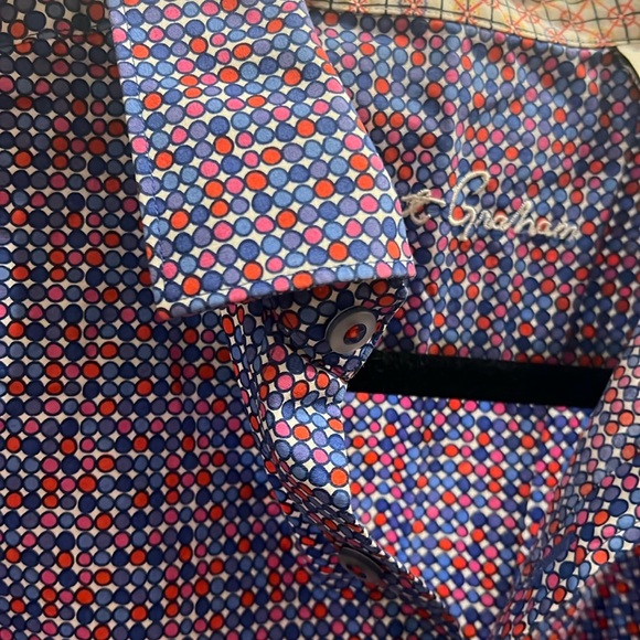 Blue patterned multi colored shirt - Picture 2 of 3